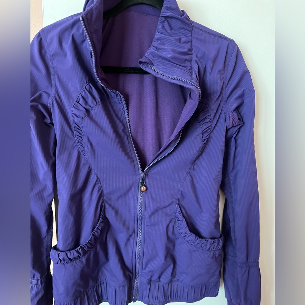 Rare Lululemon Purple Running Full Zip Turtleneck Rouged  Jacket - SZ 4